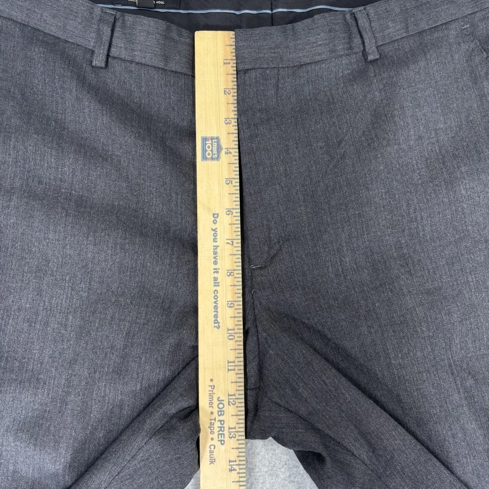 Banana Republic Dress Pants Mens 36x30 Dark Charcoal 100% Wool Tailored Fit